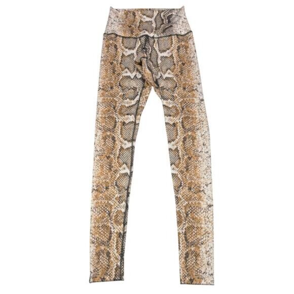 TRUE RELIGION Bodied Python Print Mid Rise Leggings Size Small Made In USA - Picture 3 of 7